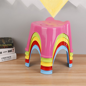 <b>Plastic</b> Kids <b>Stool</b> Macaron Colors 240x255x240mm Non Slip For Home And Kindergarten Use - Product Image 1