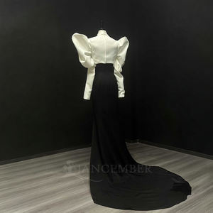 Robe de soirée sirène noire de luxe Nt26, style Dubaï, ornée de perles, élégante robe de dîner Jancember - Product Image 3