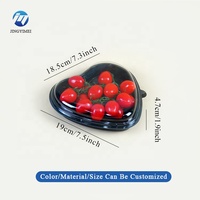 Hartvormige Plastic Dozen Voor Fruit/Chocolade/Zoete Hartvorm Heldere Plastic Clamshell Fruitdoos Container
