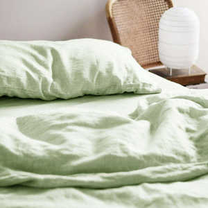 Ensembles de literie d'hôtel 5 étoiles confortable 55% <span class=keywords><strong>lin</strong></span> 45% coton housse de couette et <span class=keywords><strong>drap</strong></span> taie d'oreiller style uni-grande vente avec stock réel - Product Image 2