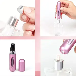 在庫8mlさまざまな色詰め替え可能な香水噴霧器ボトルポケットミニスプレーボトル