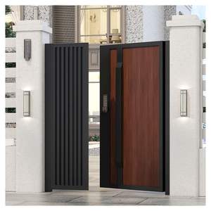 <span class=keywords><strong>Porte</strong></span> <span class=keywords><strong>d</strong></span>'<span class=keywords><strong>entrée</strong></span> extérieure en aluminium <span class=keywords><strong>de</strong></span> style moderne personnalisée en usine, <span class=keywords><strong>porte</strong></span> en métal <span class=keywords><strong>de</strong></span> sécurité double, portail <span class=keywords><strong>de</strong></span> <span class=keywords><strong>jardin</strong></span> - Product Image 4