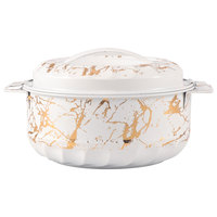 Casserole de Service en Acier Inoxydable 1/2/3/4L, Casseroles Isolantes en Acier Inoxydable, Plat Chaud