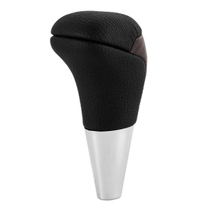 Toyota Prado Gear <b>Shift</b> <b>Knob</b> Dark Brown Wood Grain Leather Automatic Ergonomic Car Modification Part - Product Image 3