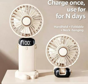 Nuevo Ventilador USB de Mano 2026, Mini Ventilador Eléctrico Plegable de Plástico Recargable y Portátil para Oficina, Estudiantes, Coche y Uso en Exteriores, Regalo Perfecto - Product Image 2