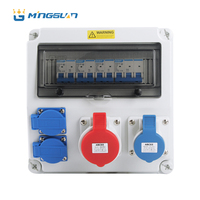 Boîtier de distribution électrique mural CNPNJI ABS/PC, panneau de distribution électrique 10 prises industrielles, étanche à l'eau et à la poussière IP67