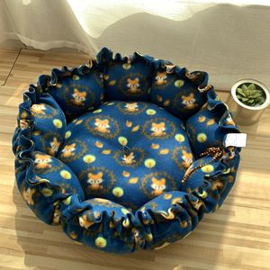 Custom Newborn Indoor Warming Breathable Round Super Soft Cute <b>Plush</b> Puppy Pet Dog <b>Cat</b> Baby Mat Beds - Product Image 2