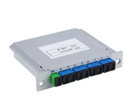 Diskon besar Pabrik Outlet tipe kaset PLC Fiber Optical Splitter 1*8 SC APC/UPC FTTH Fiber Optic Splitter