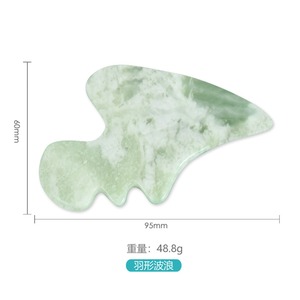 Hellgrünes Xiuyan Jade Guasha Tools Gua Sha <span class=keywords><strong>Board</strong></span> für Gesichts <span class=keywords><strong>massage</strong></span> mit Stein adern