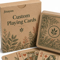 Jeu de cartes à jouer en kraft avec logo personnalisé, 54 cartes, jeu de poker en papier mat imprimé pour événements d'entreprise, cadeaux de marque