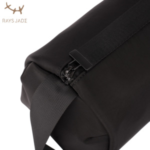 Pliable fait sur commande de sport de voyage en polyester noir en nylon imperméable pour hommes femmes épaule bandoulière baril sac à main sac de sport - Product Image 5