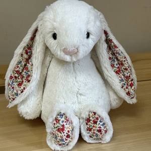 Jouet en peluche créatif confortable en forme de lapin blanc rose <span class=keywords><strong>Bonny</strong></span> avec des oreilles de fleurs, adorable peluche, 31-50 cm, rembourrage en coton PP, 14 ans et plus, vente en gros - Product Image 2