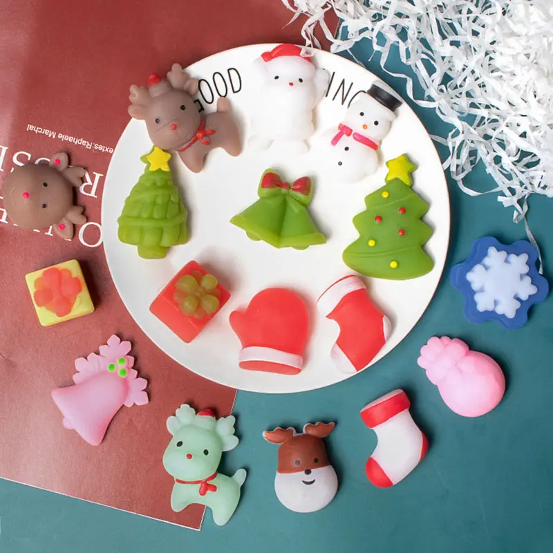 New Christmas pinch orchestra Santa Claus Dough Christmas tree hat squeeze decompression small toys cross-border goods