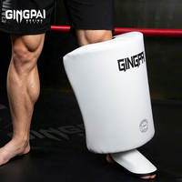 GINGPAI Protège-tibias professionnel en cuir microfibre respirant et durable pour la boxe, le MMA, le Muay Thai et les arts martiaux