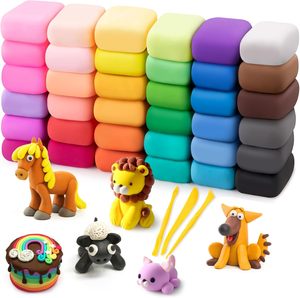 Arcilla de Secado al Aire No Tóxica de 36 Colores para Manualidades, Cosplay y Modelado, Super Plastilina para Niños, Arcilla de Modelado para Desarrollo de la Inteligencia - Product Image 1