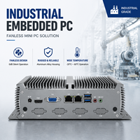 PC Industrial de Aleación de Aluminio con Disipación de Calor sin Ventilador, Intel Core I5, Silencioso, 24/7, Computadora Integrada Resistente, Linux Win10 en Stock