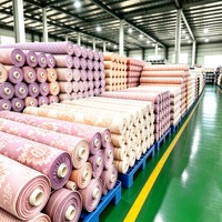 Prix Usine Imprimé Numérique 5D Microfibre 100% Polyester Écologique Motif Floral Personnalisé 90gsm Rideau Oreiller Maison