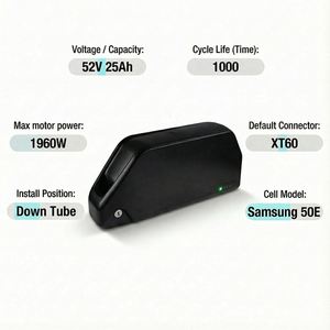 Batería de Litio para Bicicleta Eléctrica 52V 25Ah (5000mAh) con 50 Celdas, BMS de 50A, Grado de Impermeabilidad IP65, Estilo Downtube para 1000-2000W (Stock en el Reino Unido) - Product Image 6