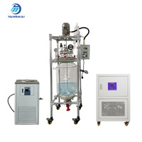 Reactor Industrial de Vidrio de Doble Capa de 50L con Sistema de Circulación de Calentamiento y Enfriamiento