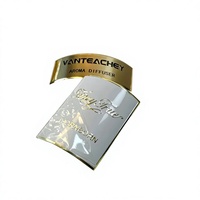 Étiquette de parfum, de boisson, de cosmétique, de logo, de bouteille, plaque signalétique adhésive 3M, sans résidu adhésif, durable, anti-ultraviolet, en aluminium