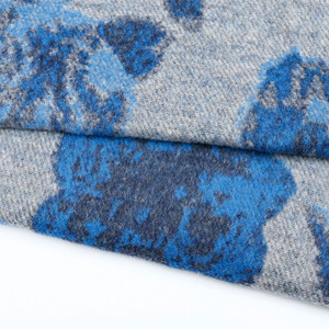 Beste Prijs Damesjas Kledingstuk Bloemontwerp Jacquard Stijl Merinowol 76.4% 14% 7.6% N 2% <span class=keywords><strong>P</strong></span> Blend Geweven Technics Garen Geverfd - Product Image 5