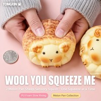 Jouet anti-stress en mousse PU à remontée lente, réaliste, Kawaii, en forme de mouton, melon, pain, à presser, Fidget TONGXIN