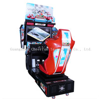 Machine de jeu de course d'arcade vidéo de simulateur de course de voiture à pièces d'écran de 32 pouces pour la zone de jeu