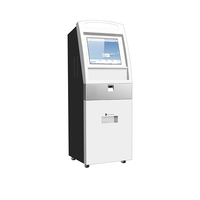 Kiosque de paiement en libre-service personnalisé à écran tactile pour paiement par chèque et espèces, à poser au sol en intérieur