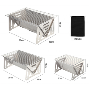 Parrilla Portátil Plegable de Carbón y Leña CZFIT Premium, Mini Estufa de Acero Inoxidable para Camping, Pesca, Playa y Fiestas en el Patio - Product Image 1