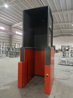 Magasin de palettes semi-automatique électrique avec AGV pour la manutention de cartons en plastique d'emballage alimentaire et de caisses, équipé de distributeurs robotisés