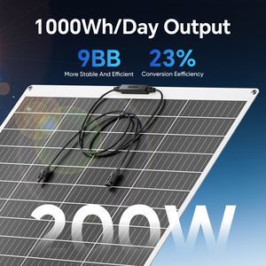 US EU Stock 200W Panneau Solaire Semi-Flexible Mono Flexible Panneau Solaire Voiture Bateau Maison Charge Solaire 12V Étanche - Product Image 2