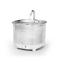 Neuer Edelstahl & PC Automatischer Zyklus-Ladevorgang Intelligenter Abnehmbarer Haustier-Wasserspender für Katzen und Hunde Innen-/Außenbereich