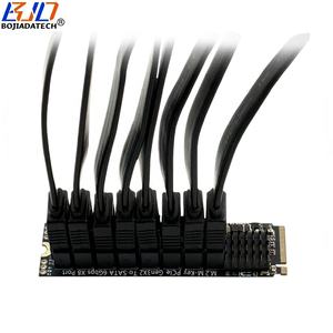 بطاقة توسعة جديدة لعام 2026 بـ 8 منافذ SATA 3.0 7PIN إلى واجهة NGFF <span class=keywords><strong>M</strong></span>.2 NVME <span class=keywords><strong>M</strong></span>-Key لمحركات الأقراص الصلبة متوفرة في المخزون - Product Image 4