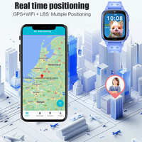 Montre connectée 4G pour enfants avec appel vidéo, appel d'urgence SOS, suivi GPS, appels bidirectionnels, positionnement GPS pour garçons et filles