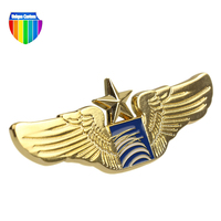 Nouvelle conception, prix équitable : Broche en métal motif ailes d'avion dorées, badge de col, broche d'avion, badges de revers
