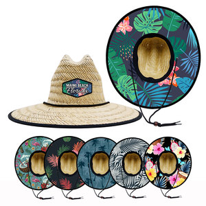 Cappello a Tesa Larga Miami Long Beach, Chapeau De Soleil, Palha Australiano, Sombrero Chino - Product Image 1