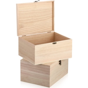 Custom wholesale paulownia wood boxes for gift pack small wooden box wood box