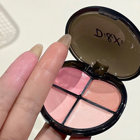 Di&Xi Palette 4-en-1 Crème Blush & Illuminateur Multi-usages pour Joues et Yeux, Fini Crème-Poudre Modulable