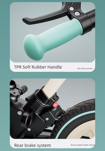 Vélo d'équilibre pour enfants de haute qualité, 12 pouces, 3 en 1, standard, avec repose-pieds, poussée et siège réglable - Product Image 5