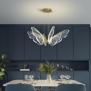 Moderne Simple Filet LED Plafond <span class=keywords><strong>Lustre</strong></span> Creative Papillon Chambre En Fer Forgé Salon Suspendu pour <span class=keywords><strong>Amazon</strong></span> En Gros Moyen - Product Image 6