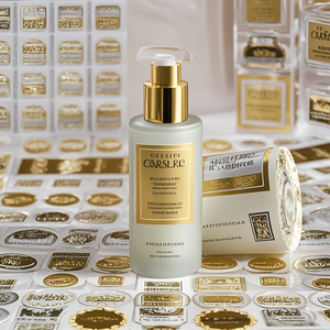 <span class=keywords><strong>Rouleau</strong></span> d'étiquette privée or auto-adhésif d'autocollant étanche personnalisé pour bouteille de parfum de pot cosmétique - Product Image 4