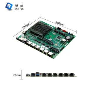 Placa-mãe para firewall de rede, 6 portas Ethernet, 1U, servidor pfsense, aparelho J6412, roteador soft, placa-mãe para firewall de rede