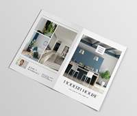Brochure publicitaire pliée en papier, impression couleur personnalisée, bon marché