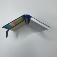 Lot de blocs-notes adhésifs promotionnels en papier cartonné souple 3x6 pouces avec logo personnalisé et stylo bleu pour entreprises – Vente en gros
