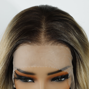 MANDI-Perruque synthétique sans colle couleur blonde 360 HD Lace Front en fibre résistante à la chaleur, cheveux longs ondulés naturels - Product Image 5