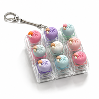 Porte-clés Fidget Clicker Mini Dumpling, Jouet à Pression à Interrupteur Mécanique Tactile, Décompression pour Adultes et Enfants, Soulagement de l'Anxiété et du Stress
