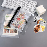 Pochette Transparente à Fermeture Éclair pour Classeur A6, Pochette Zippée A5 A7 pour Enveloppes Budgétaires, Accessoires pour Carnet et Agenda