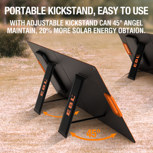 Panneaux solaires monocristallins pliables EBL Sunpower, petits, 100W, mono, portables, flexibles, sac solaire pliable - Product Image 4