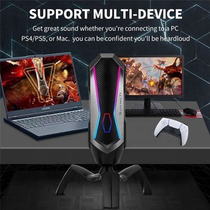 Hot T1 Radiant Rgb Lighting Condensador Usb Direcional Gaming Mic Microphone Gamer Streaming Para Pc Microfono - Product Image 4