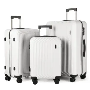JINYI New Design Trolley Travel Luggage Pc Eminent Trolley Luggage Plastic Suitcase Luggage 3 Piece Set